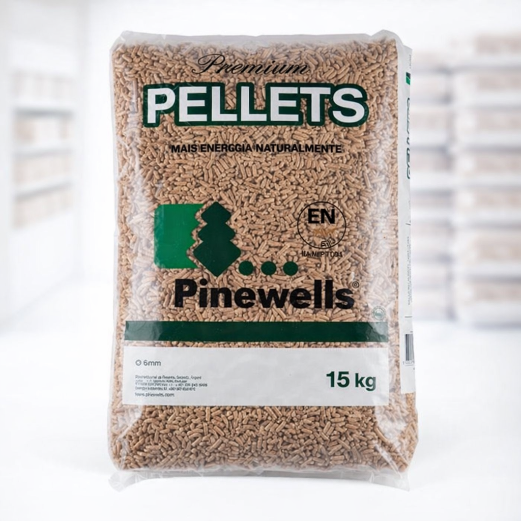 Pellets Pinewells ENplus A1 – Palete 20 Sacos 15kg