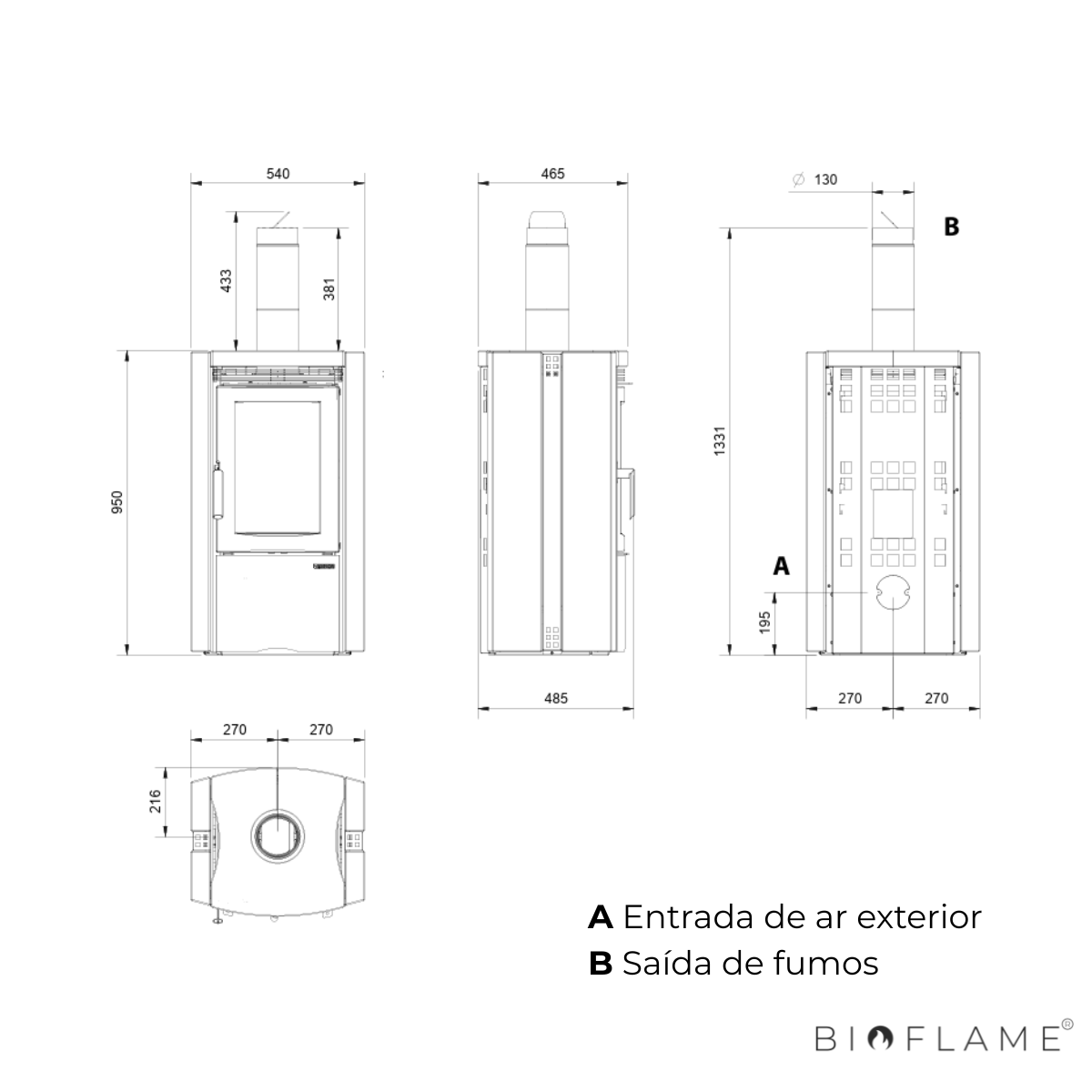 Salamandra a Lenha em Ferro Fundido Nordica Extraflame Ester