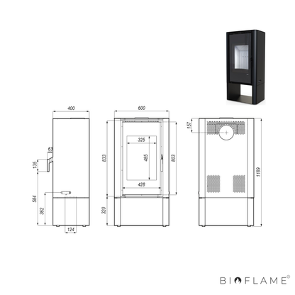 Salamandra a Lenha Defro Home Solum Log