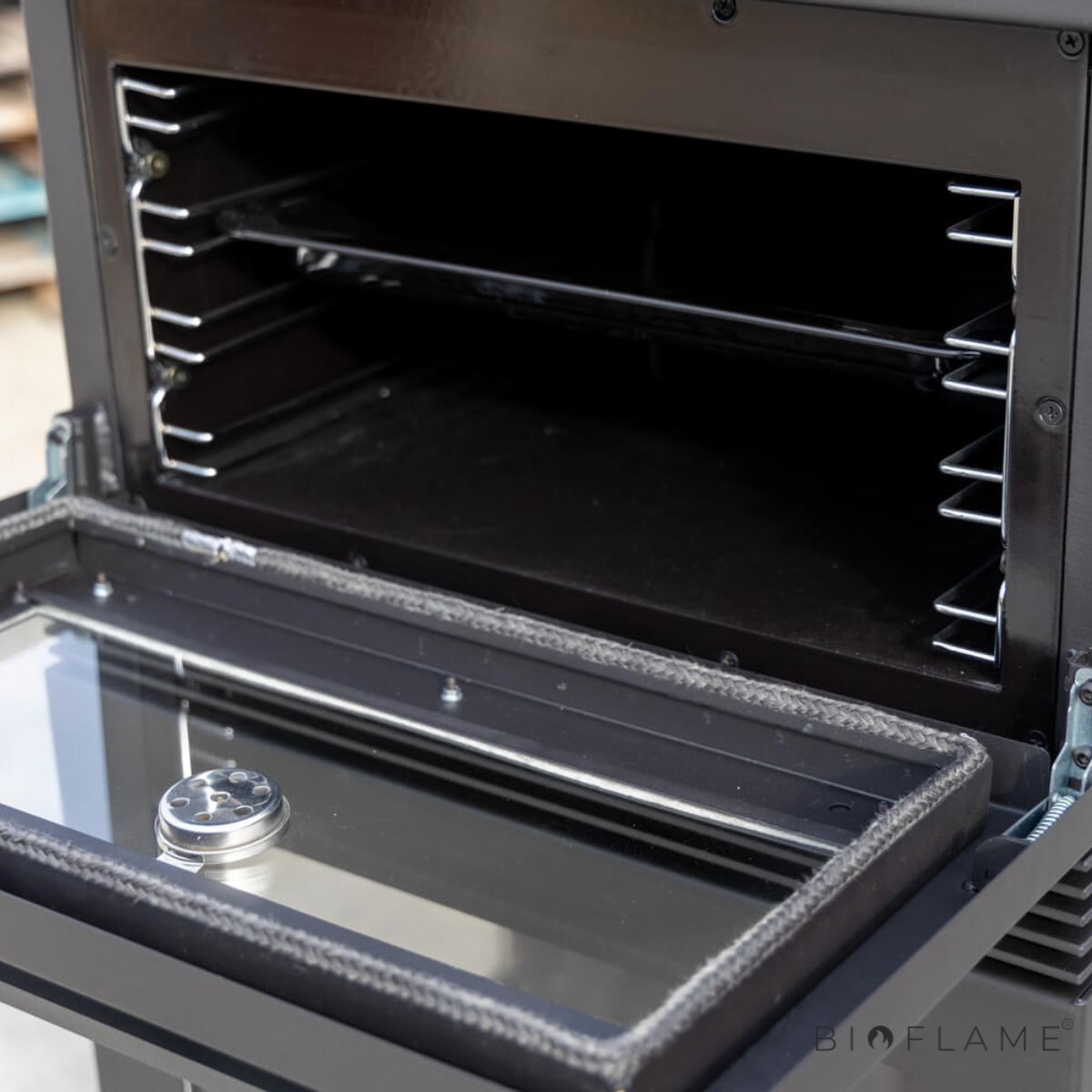 Salamandra a Lenha com Ventilação Teba Therm TKS-15 Forno Trifacial