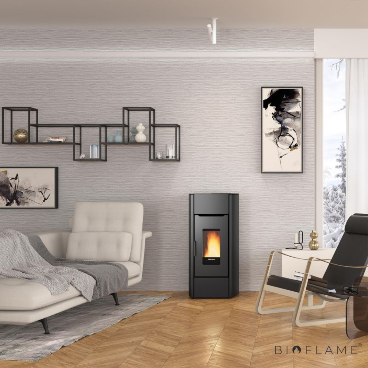 Salamandra a Pellets Canalizável Nordica Extraflame Mirka Plus