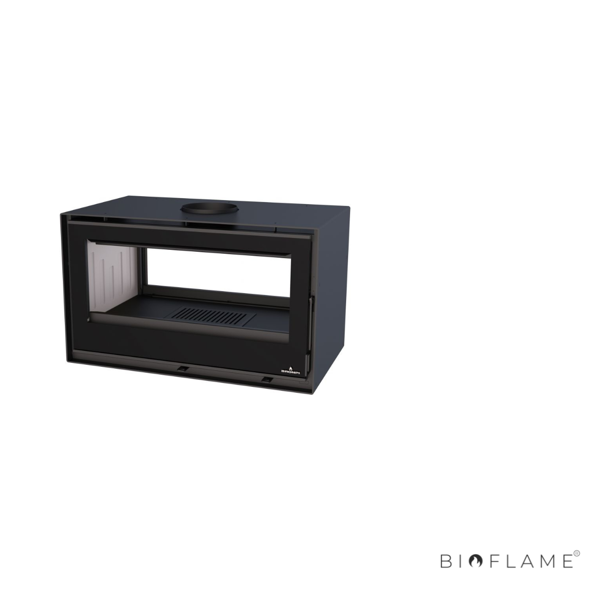 Salamandra a Lenha Bronpi Cairo 90 Box Dupla Face