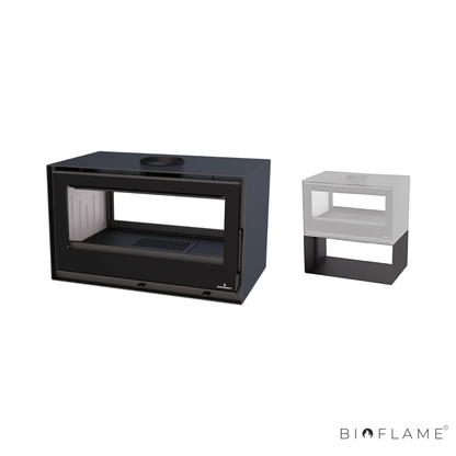 Salamandra a Lenha Bronpi Cairo 90 Box Dupla Face