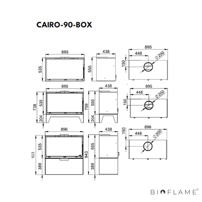 Salamandra a Lenha Bronpi Cairo 90 Box