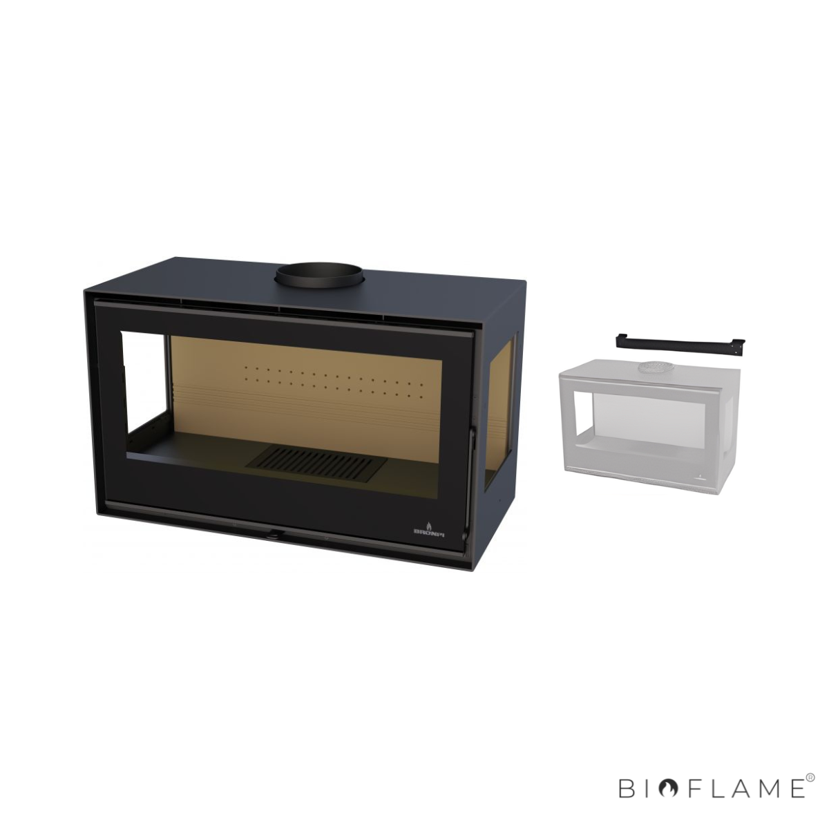 Salamandra a Lenha com Ventilação Bronpi Bimba 70 3C