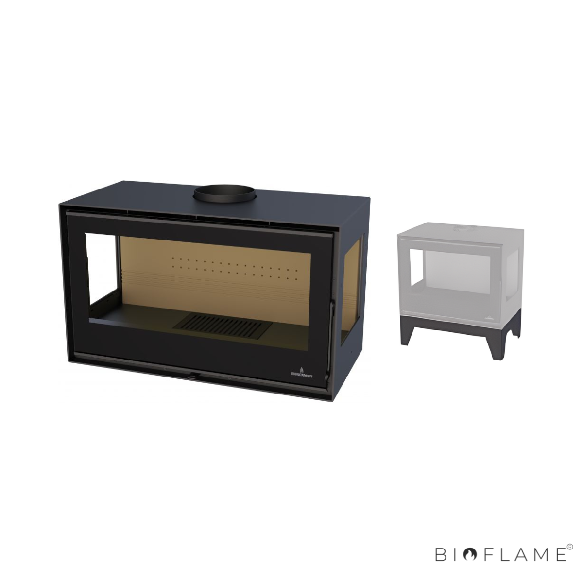Salamandra a Lenha com Ventilação Bronpi Bimba 70 3C