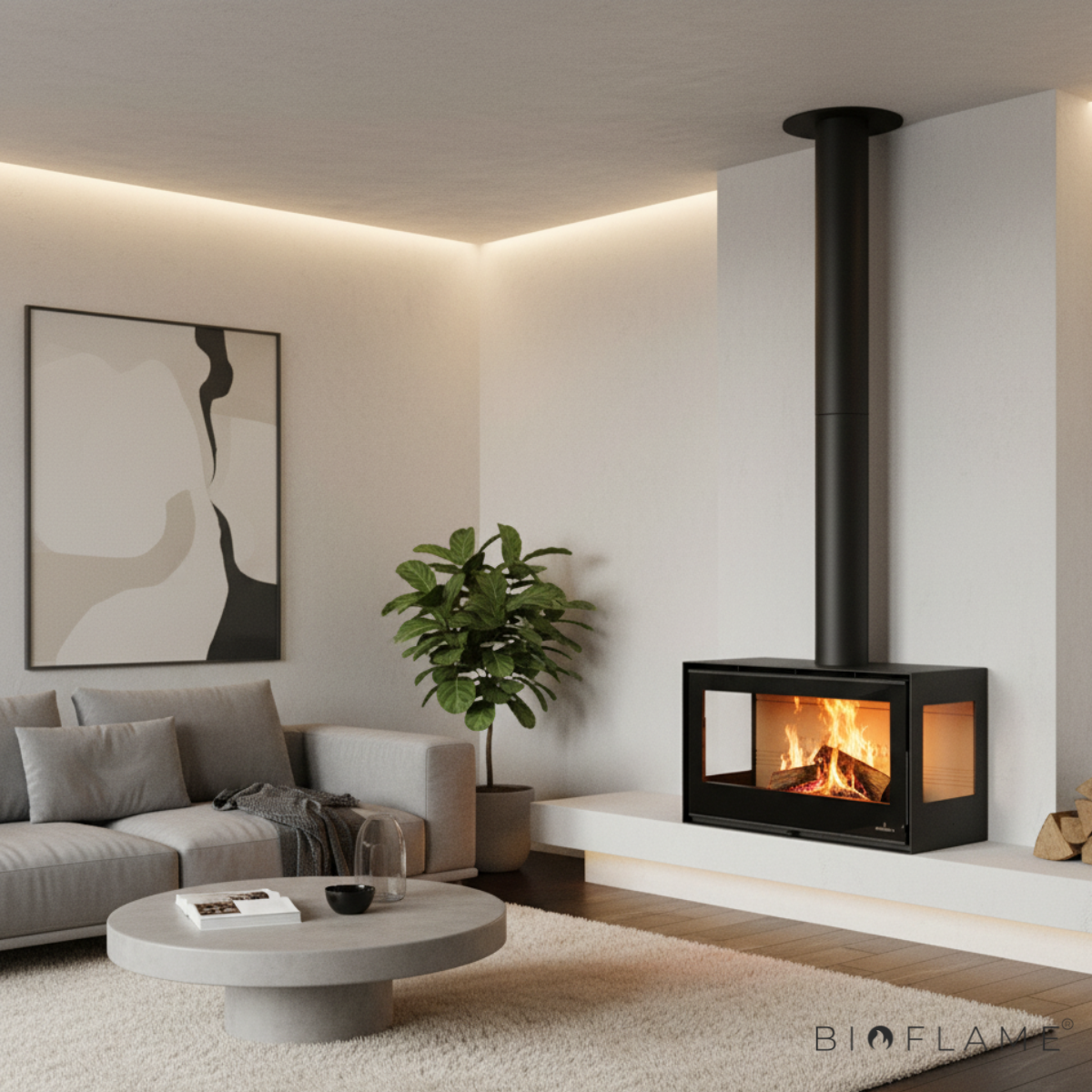 Salamandra a Lenha com Ventilação Bronpi Bimba 70 3C