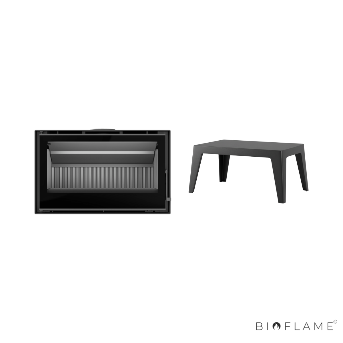 Salamandra a Lenha com Ventilação C&A Chama Cristal 88 em Fundição