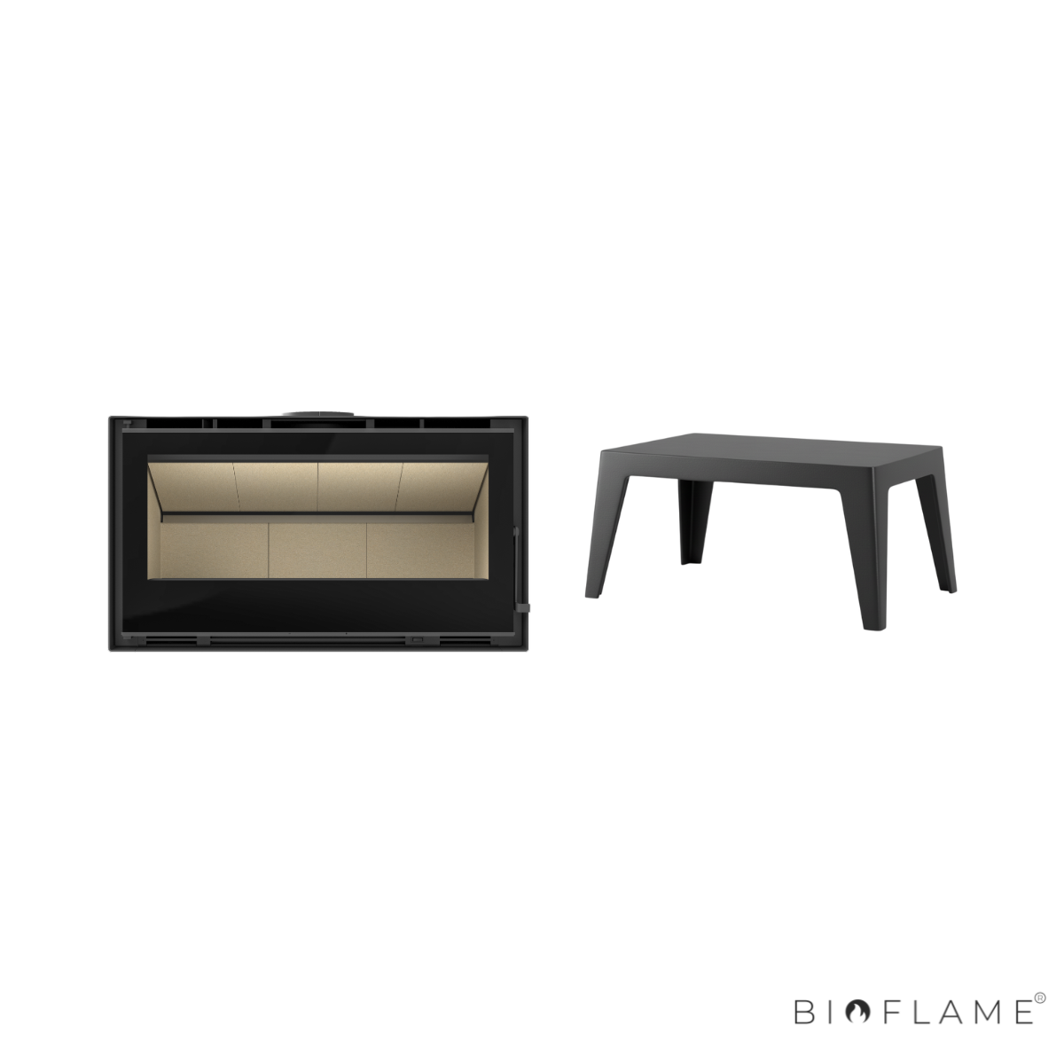 Salamandra a Lenha com Ventilação C&A Chama Cristal 98