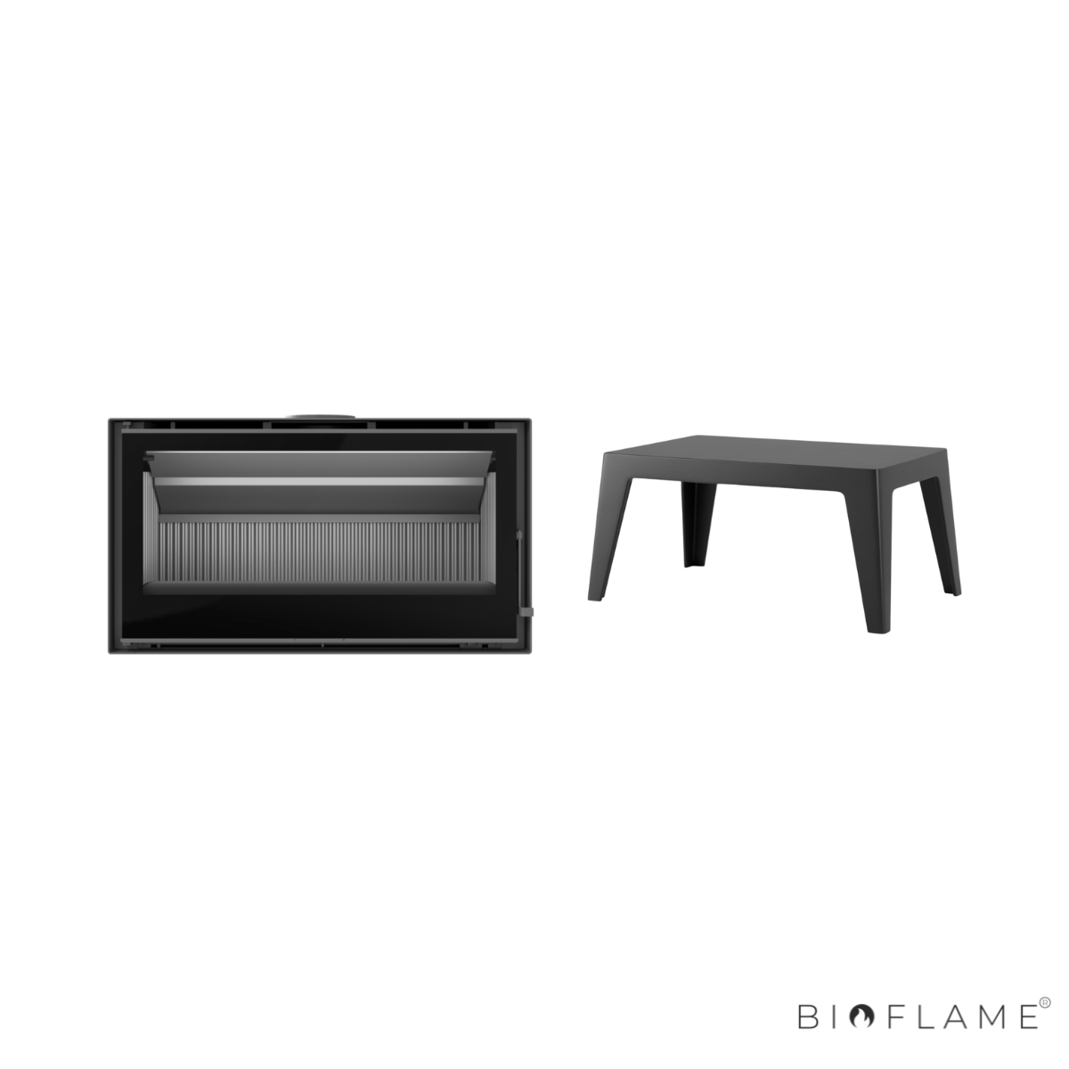 Salamandra a Lenha com Ventilação C&A Chama Cristal 98 em Fundição