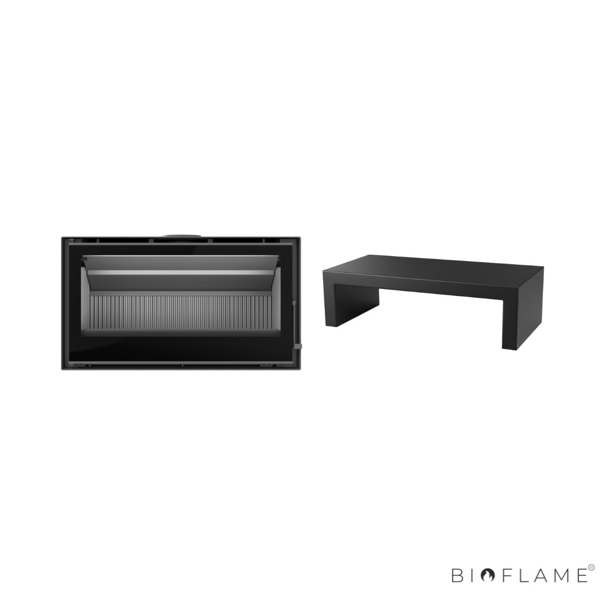 Salamandra a Lenha com Ventilação C&A Chama Cristal 98 em Fundição
