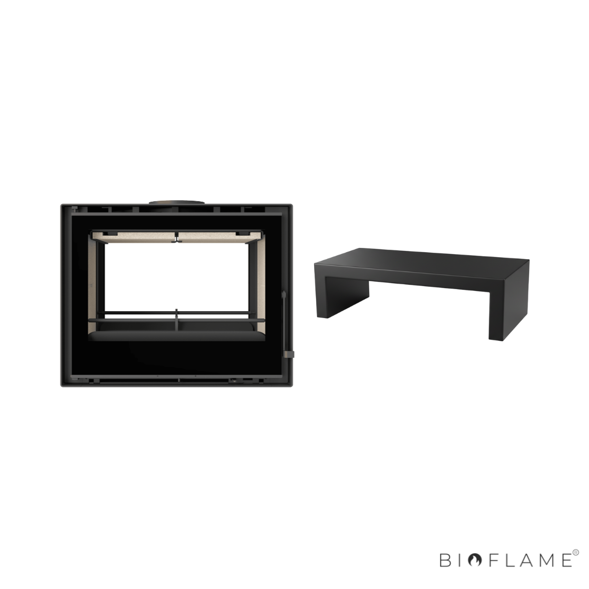 Salamandra a Lenha com Ventilação Dupla Face C&A Chama Cristal 69