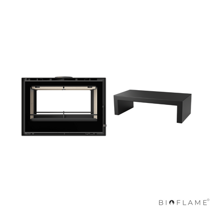 Salamandra a Lenha com Ventilação Dupla Face C&A Chama Cristal 78