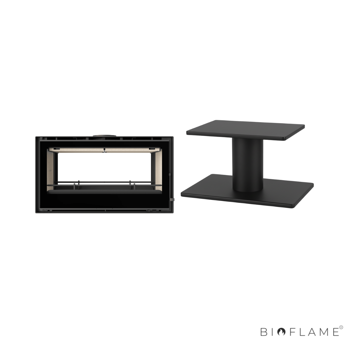Salamandra a Lenha com Ventilação Dupla Face C&A Chama Cristal 98