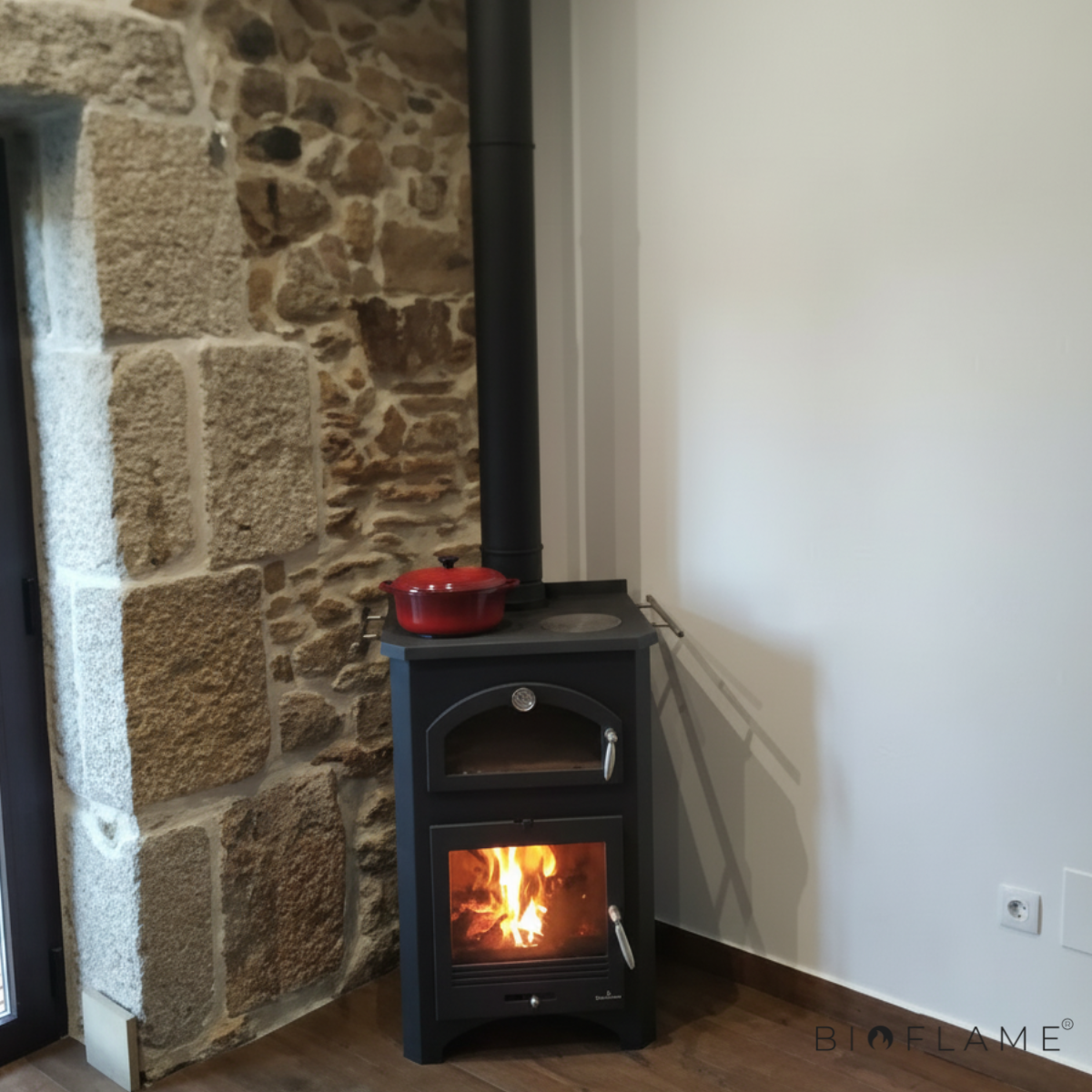 Salamandra a Lenha Bronpi Monza com Forno
