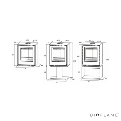 Salamandra a Lenha ADF Clare 60 VT