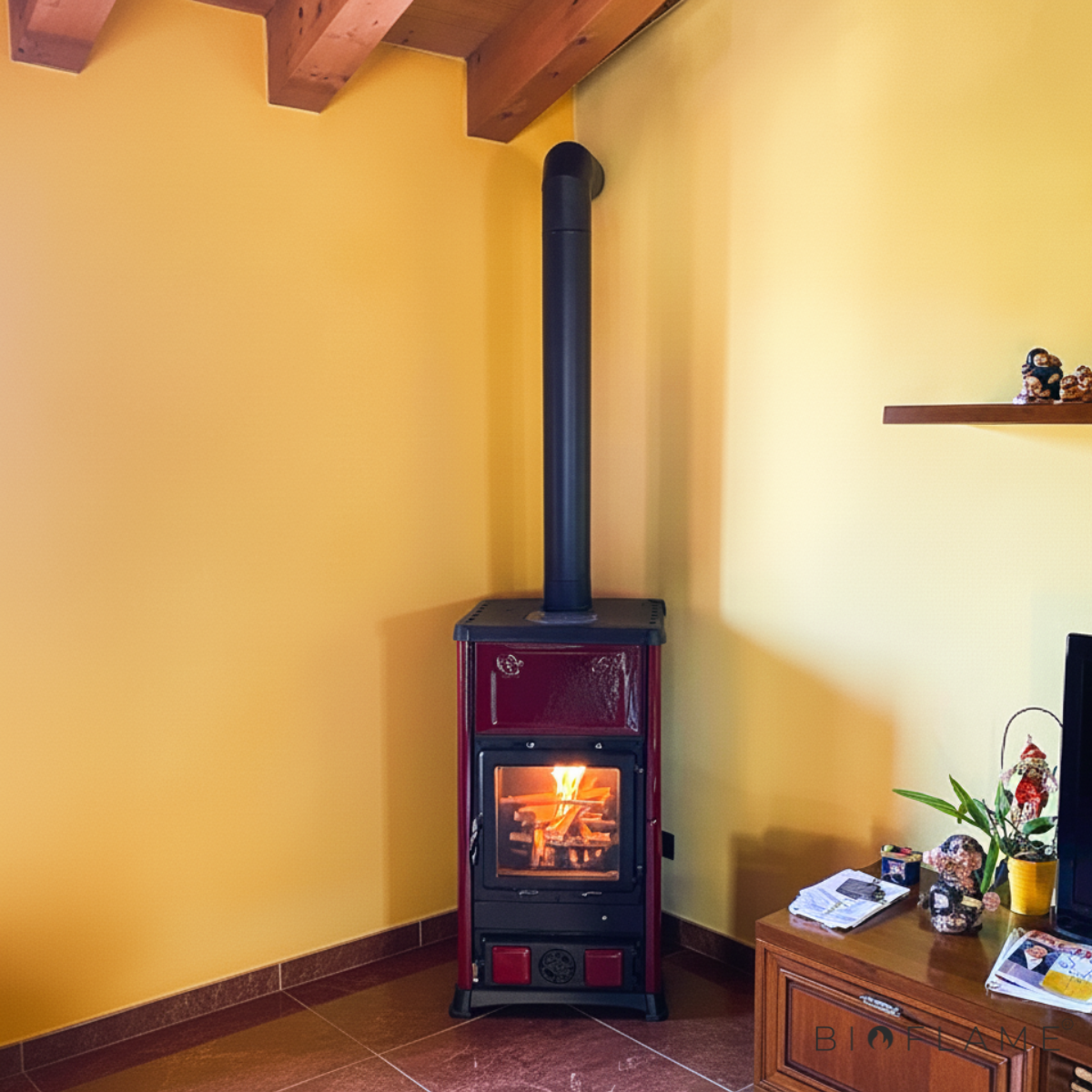 Salamandra a Lenha em Ferro Fundido Nordica Extraflame Fedora