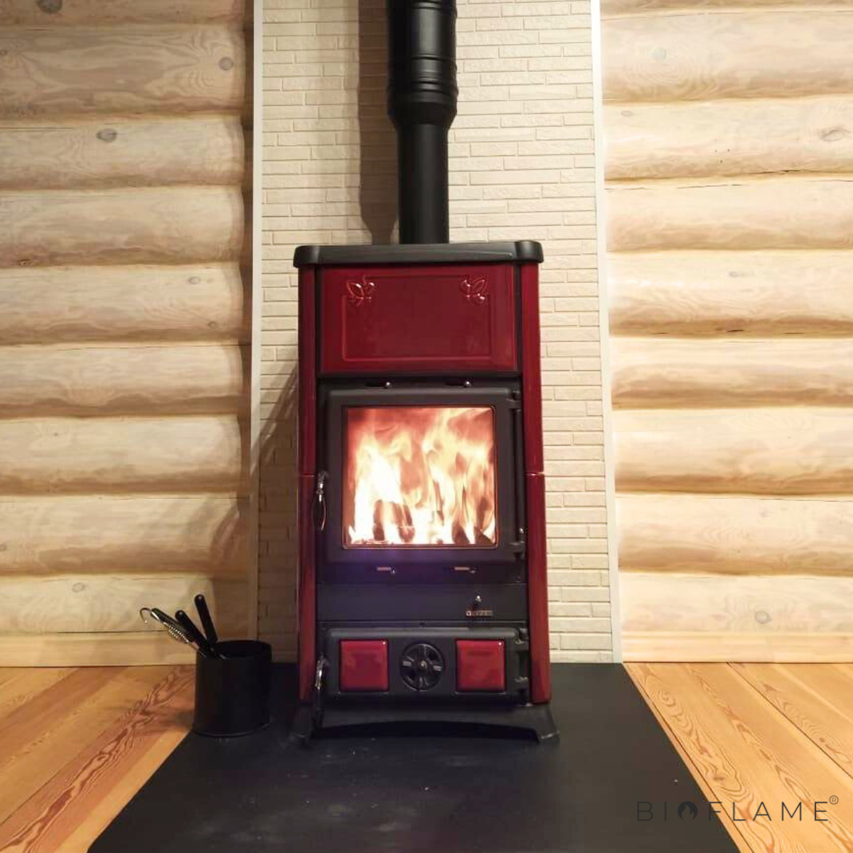 Salamandra a Lenha em Ferro Fundido Nordica Extraflame Fedora