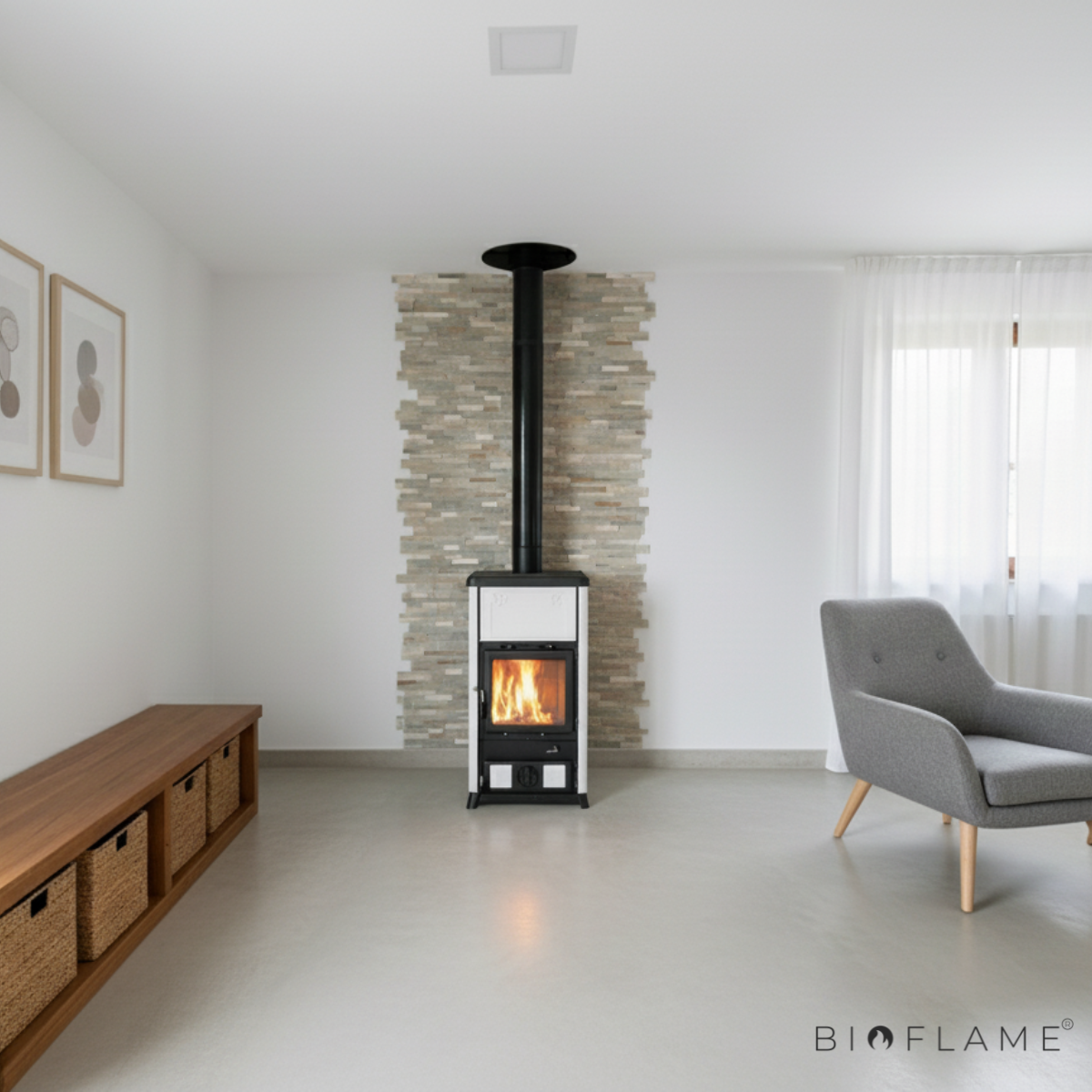 Salamandra a Lenha em Ferro Fundido Nordica Extraflame Fedora