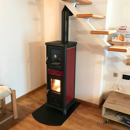 Salamandra a Lenha em Ferro Fundido Nordica Extraflame Gemma Forno