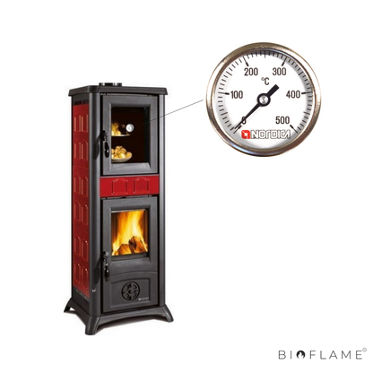 Salamandra a Lenha em Ferro Fundido Nordica Extraflame Gemma Forno