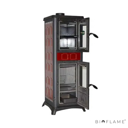 Salamandra a Lenha em Ferro Fundido Nordica Extraflame Gemma Forno