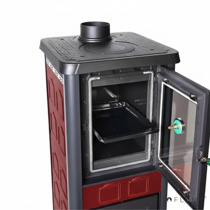 Salamandra a Lenha em Ferro Fundido Nordica Extraflame Gemma Forno