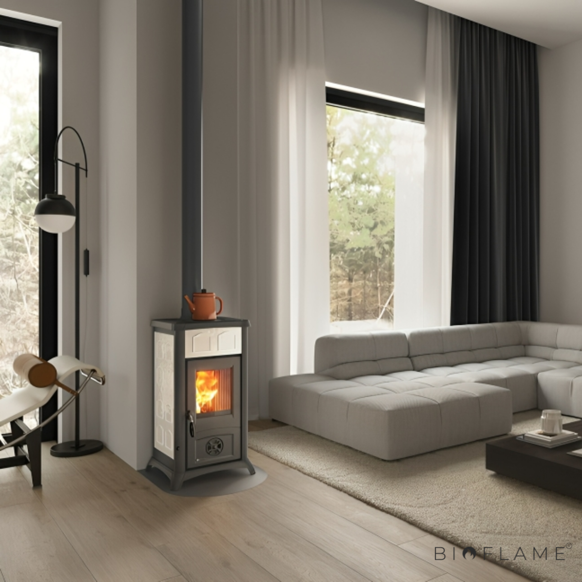 Salamandra a Lenha em Ferro Fundido Nordica Extraflame Gemma