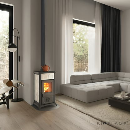 Salamandra a Lenha em Ferro Fundido Nordica Extraflame Gemma