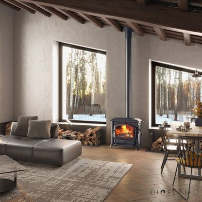 Salamandra a Lenha em Ferro Fundido Nordica Extraflame Isotta EVO