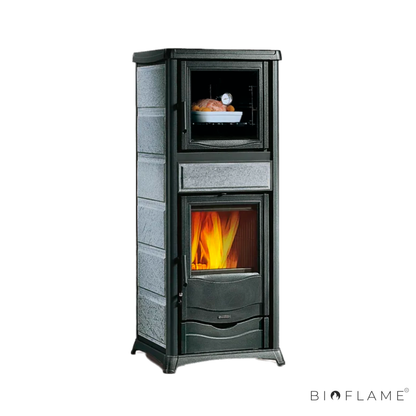 Salamandra a Lenha em Ferro Fundido Nordica Extraflame Rossella Plus Forno