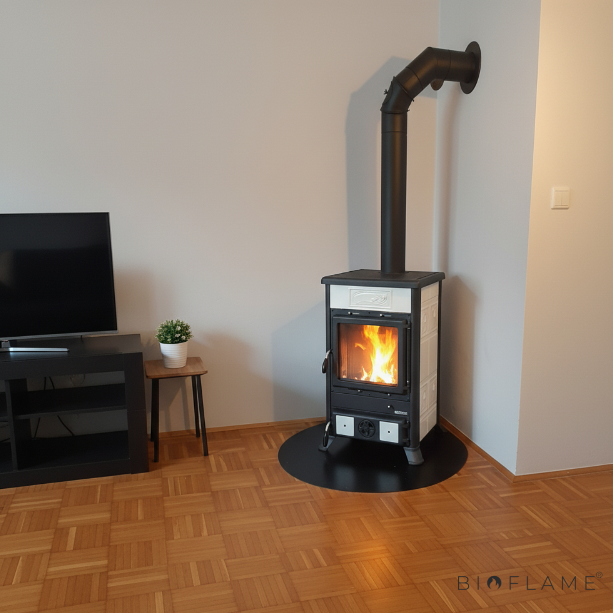 Salamandra a Lenha em Ferro Fundido Nordica Extraflame Rossella R1 BII