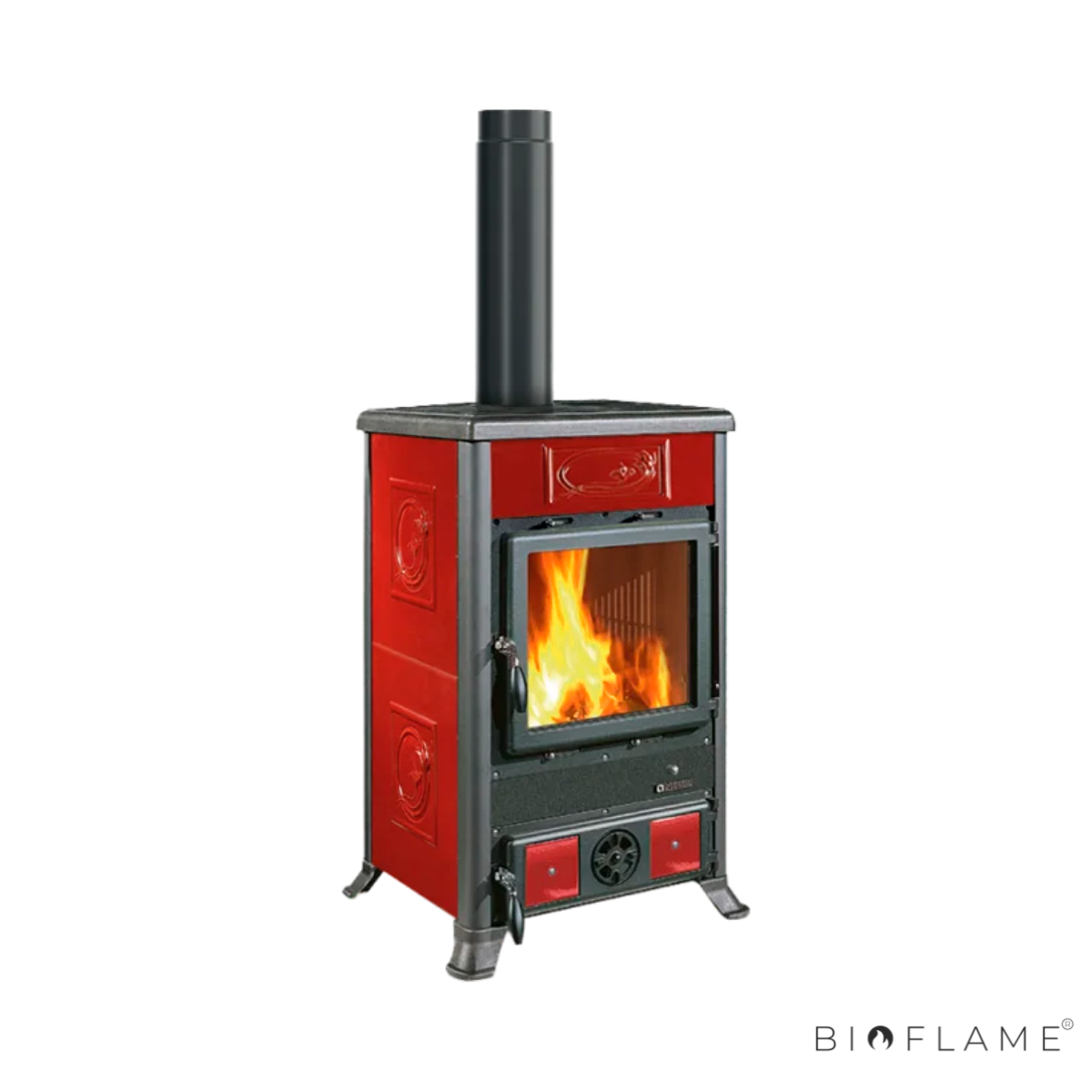 Salamandra a Lenha em Ferro Fundido Nordica Extraflame Rossella R1 BII