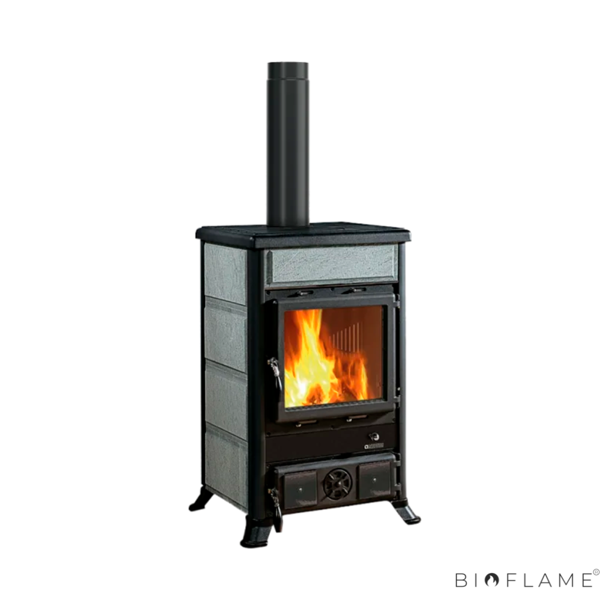 Salamandra a Lenha em Ferro Fundido Nordica Extraflame Rossella R1 BII