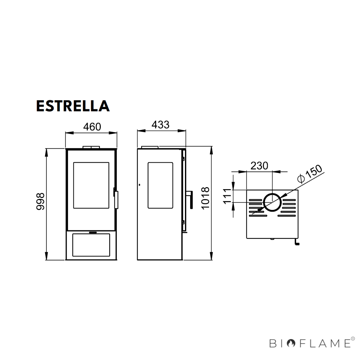Salamandra a Lenha Bronpi Estrella
